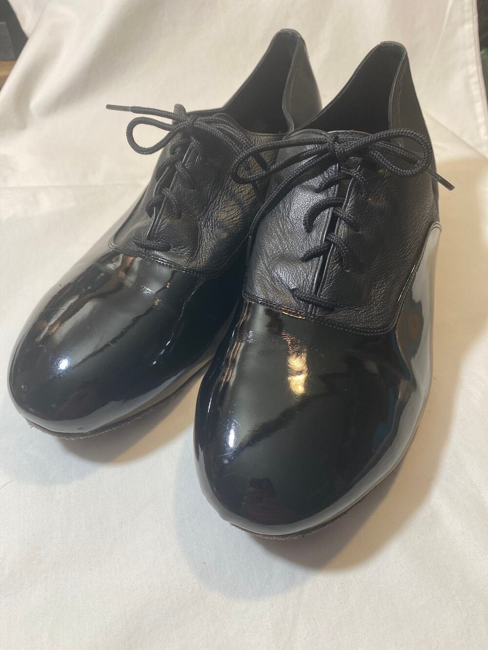 Glide Men’s Black Oxford Dance Shoes Suede Outsole Swing Ballroom